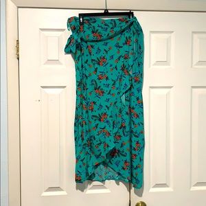 Floral wrap skirt